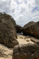 Rocks along the coast of Kleine Knip on Curaçao.