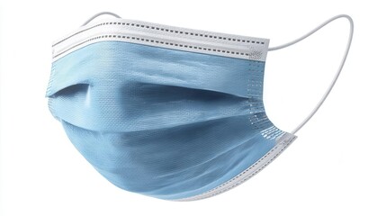 Light blue face mask isolated