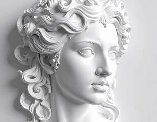portrait of a woman 3D render of a beautiful woman face sculpture, intricate details, realistic texture