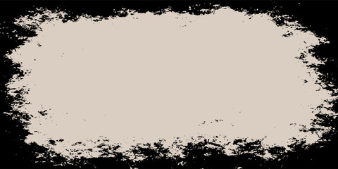 Abstract Black Frame Grunge Texture Design Background. Vector ilustration