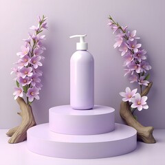 Enchanting Lavender Podium with Jasmine-Infused Body Lotion