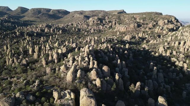 Breathtaking rock formations in Valle de los Monjes, Creel, Chihuahua, Mexico