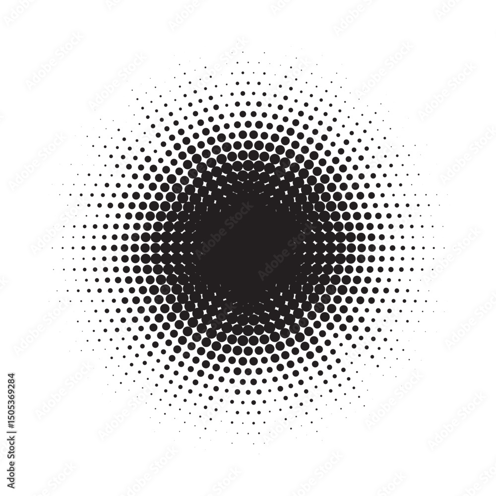 Aufkleber burst halftone light effect. glowing light burst. abstract grunge halftone dots background. vector i