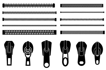 PNG zip fastener silhouette vector apparel icon slider puller clothing tape set design sewing object clasp fashion zipper   © Little Monster 2070