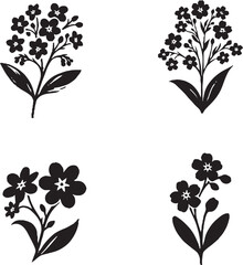 Black and White Floral Illustrations with Elegant Line Art