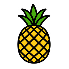 Obraz premium Tropical Pineapple Icon