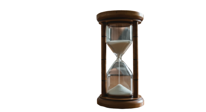 Old Vintage Hourglass Isolated on transparent background, Hourglass PNG 