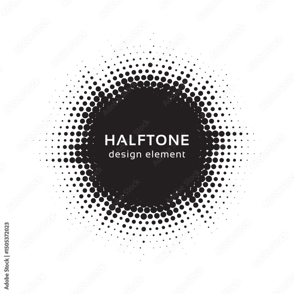 Aufkleber burst halftone light effect. glowing light burst. abstract grunge halftone dots background. vector i