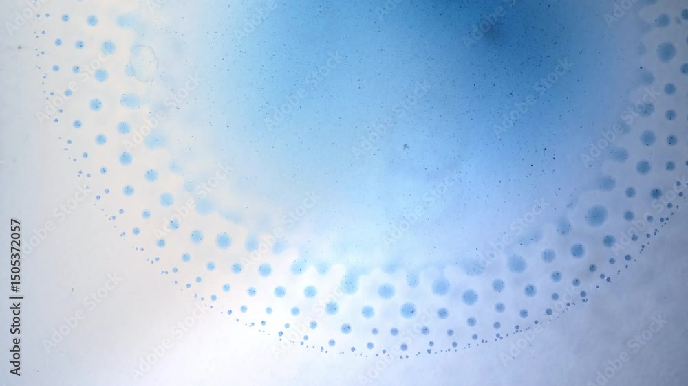 Poster abstract macro shot of blue ink patterns creating stunning fluid art on a white background