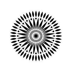 Obraz premium ornamental round frame, Blossom Mandala Shape. Circular pattern in form of mandala, tattoo, decoration. Decorative ornament in ethnic oriental style.