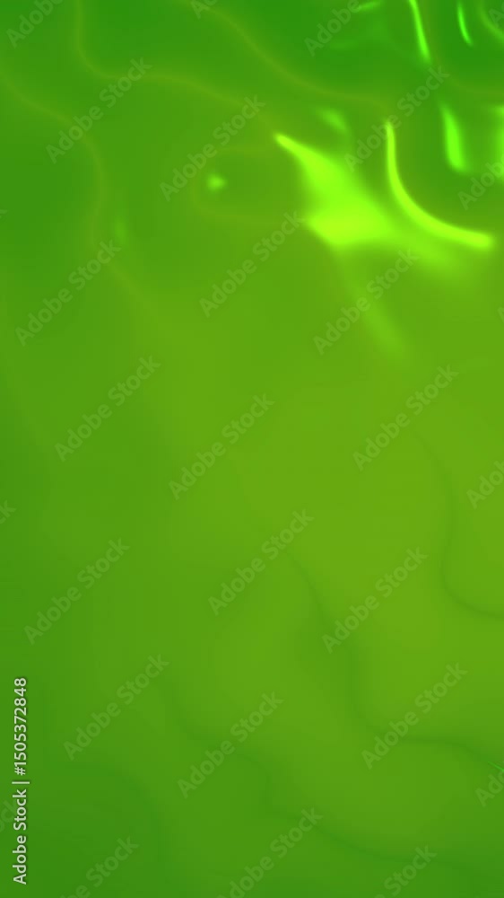 Poster abstract green background with flowing, wavy texture and subtle light reflections. smooth, seamless 