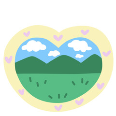 green grass and blue sky