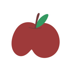 red apple vector illustration