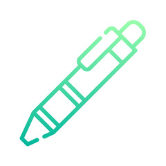 college icon special line with gradient color green_boy graduated 