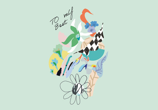 Artistic Floral Card Layout