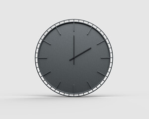 A Modern Dark Gray Wall Clock 02:00 Two O'Clock 2:00 Minimalist For Modern Interiors 3D Illustration
