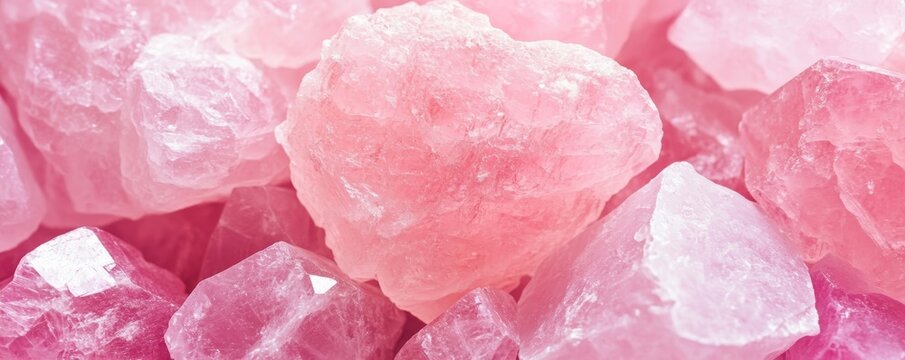 Pink rose quartz texture background banner