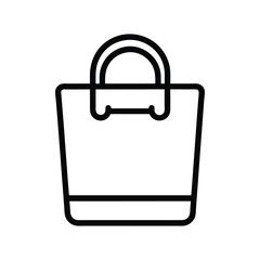 red shopping bag icon on white background