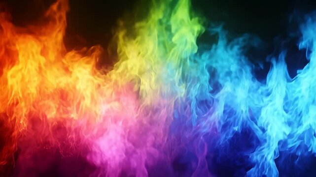 Flames shifting through impossible colors