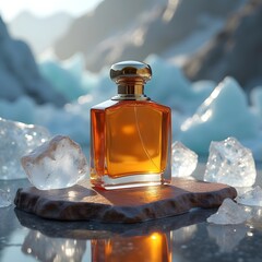 Golden Elixir: Radiant Beauty on Polished Jade Oasis