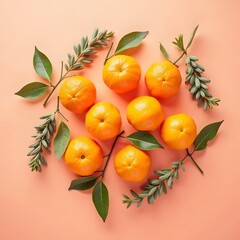 Vibrant Pomelos and Sage Clusters: A Refreshing Coral Composition