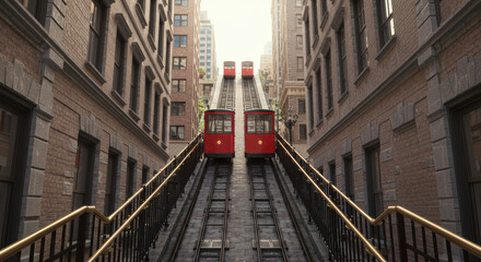Urban cable car ascent