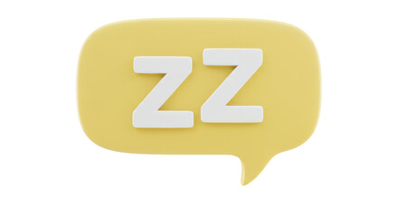 Isolated Speech bubble with Zz letters for sleeping or dreaming