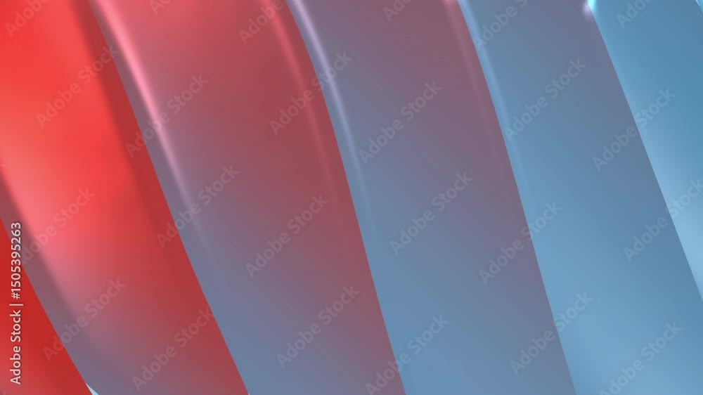 Poster abstract animation with red and blue gradient stripes. dynamic, flowing movement creates a sense of 