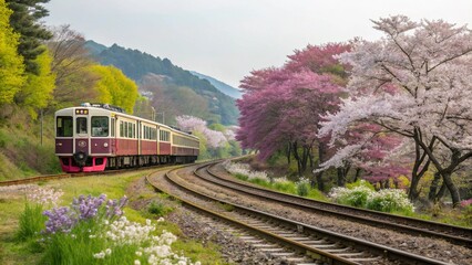 Obraz premium train in the countryside