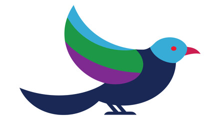 Flat vector illustration of a modern bird business logo,  isolated on white background, suitable for corporate branding and marketing materials.