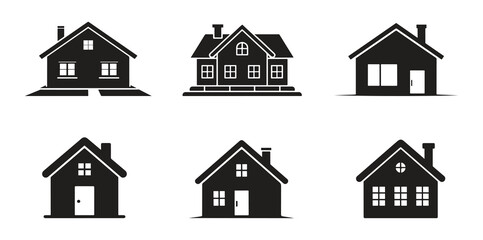 House icons set. Home icon vector, Real state building icon. vector illustration