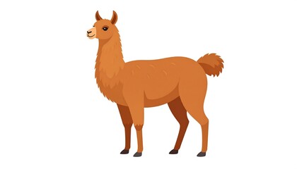 Brown Llama with South America, and Animal.
