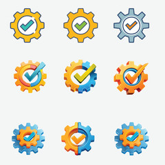 Cogwheel and a checkbox combined together as an icon