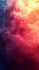 Fototapeta premium A vibrant abstract background featuring swirling clouds of red, orange, purple, and blue hues, perfect for creative designs and digital art.