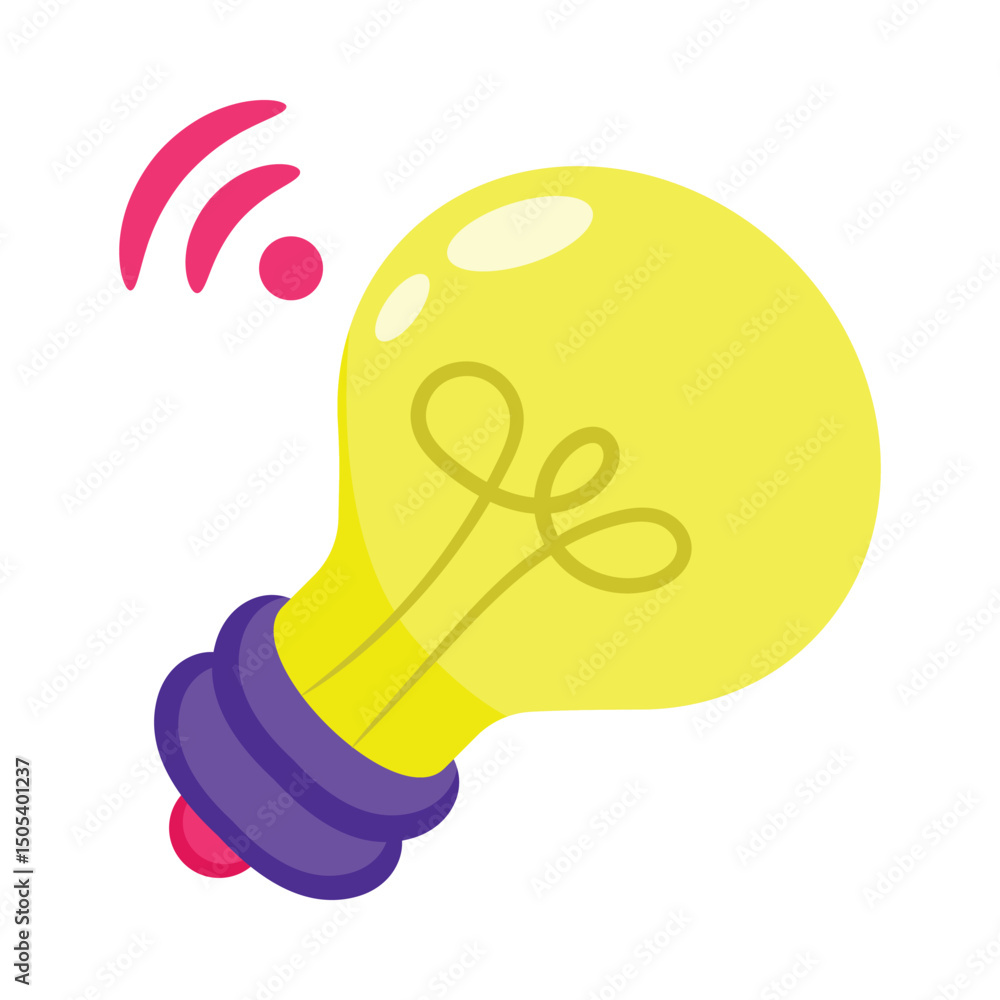 Poster digital bulb vector style icon. eps 10 file
