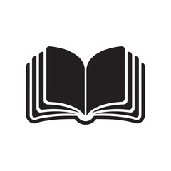 Vector illustration of an open, blank book with empty pages, perfect for education and literature