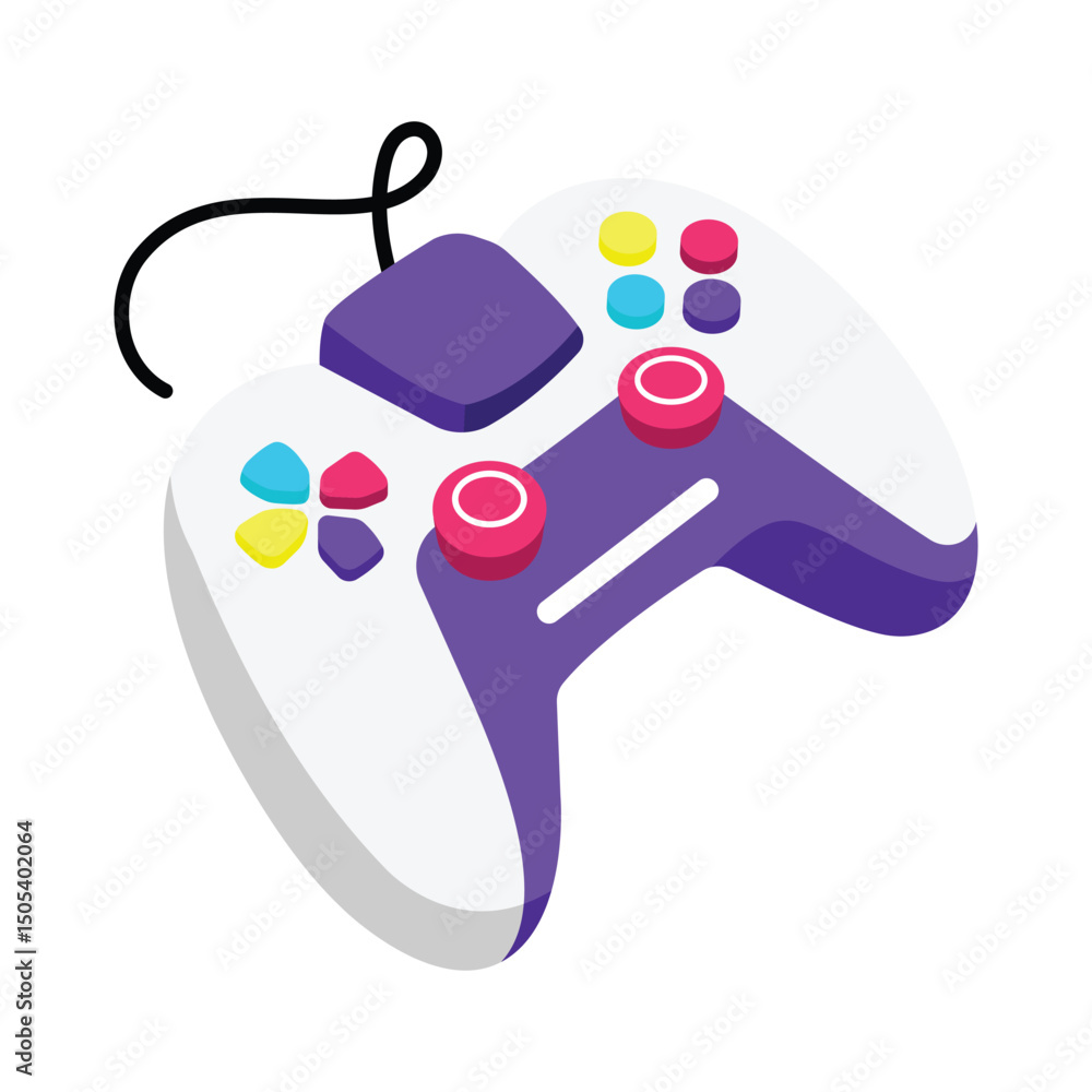 Poster game controller vector style icon. eps 10 file
