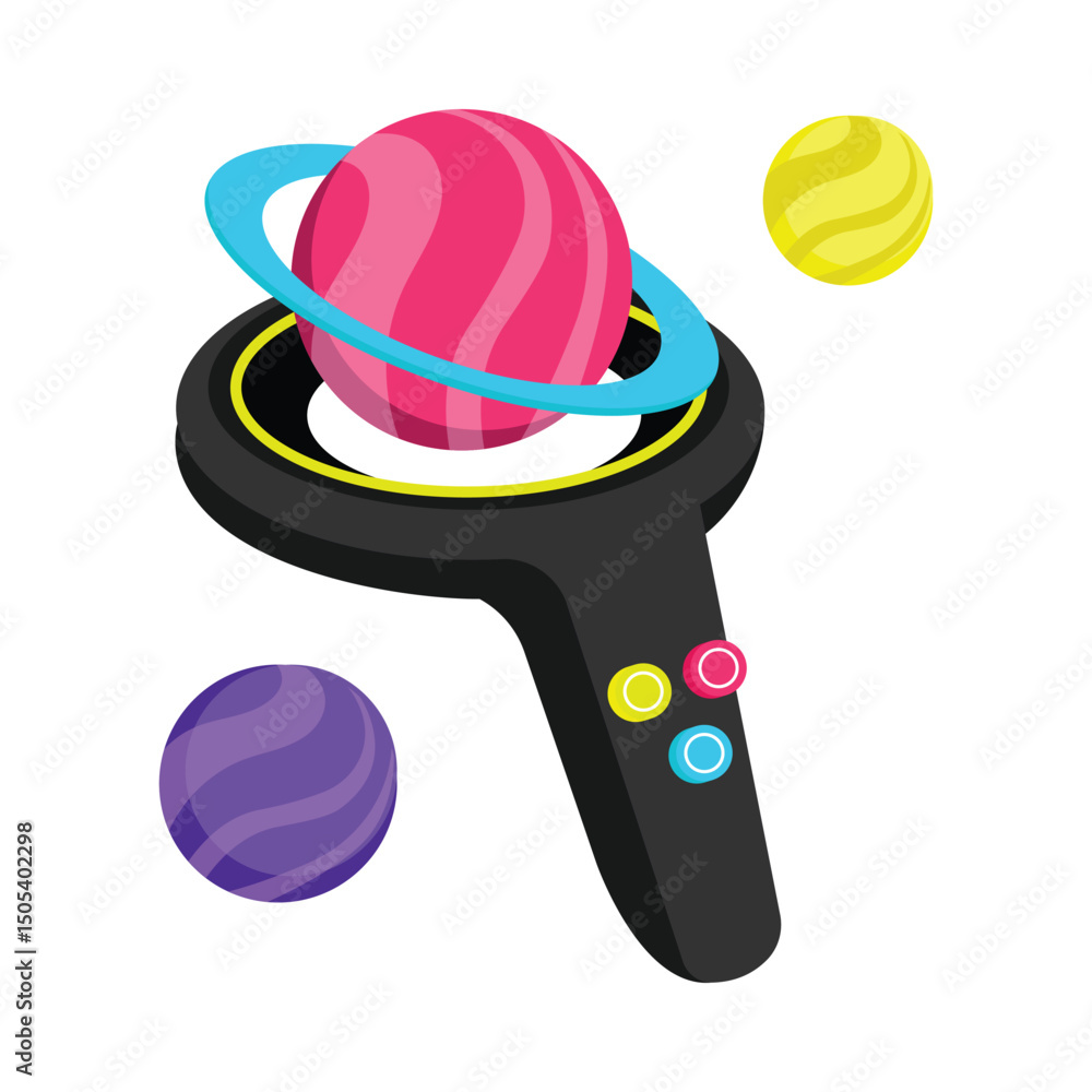 Poster gaming controller vector style icon. eps 10 file