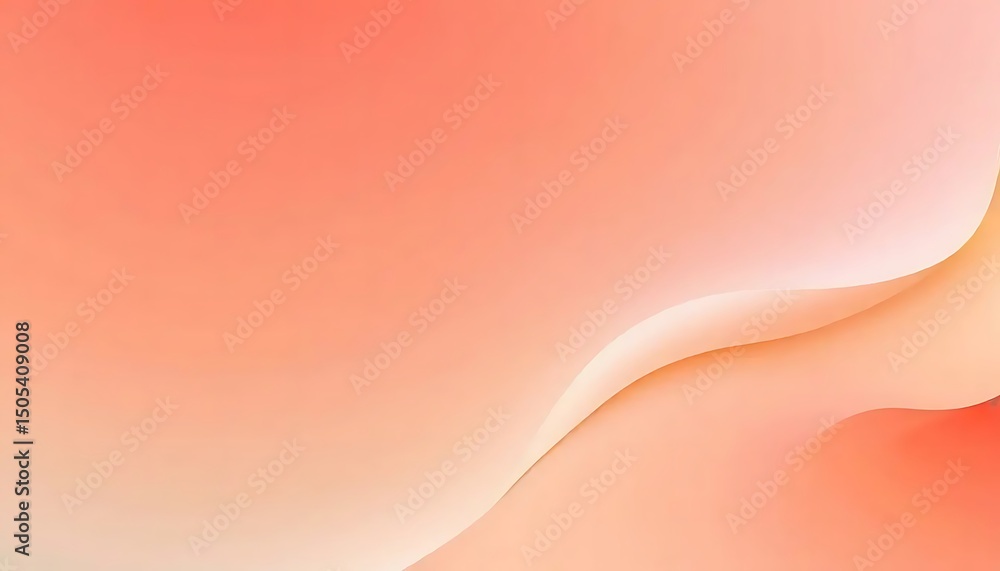 Poster abstract gradient background featuring smooth, flowing lines in calming peach and coral hues.