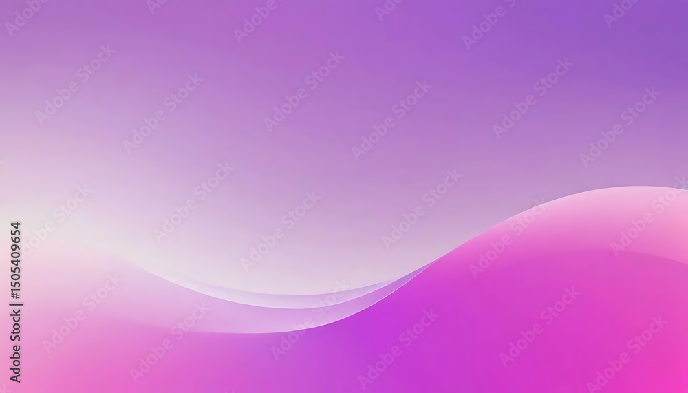 Poster soft gradient background features light lavender merging into deeper magenta hues with gentle waves.