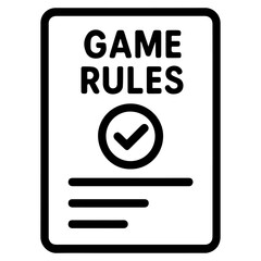 game rules icon on white background vector
Vector line icon board games