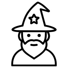 icon character wizard on white background vector
Vector line icon board games