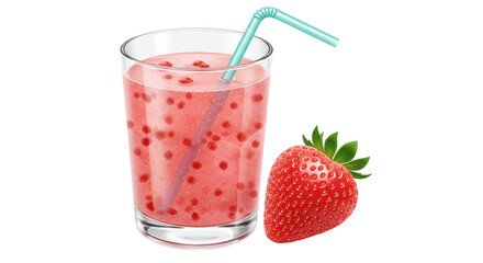 Isolated Strawberry Smoothie