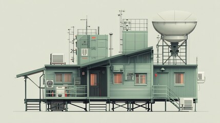 Isolated Modern Weather Station