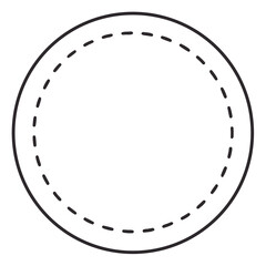 Fototapeta premium vector illustration of a white round frame with a red circle