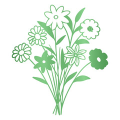 Flower of the valley isolated bouquet of wildflowers with vector design and illustration.