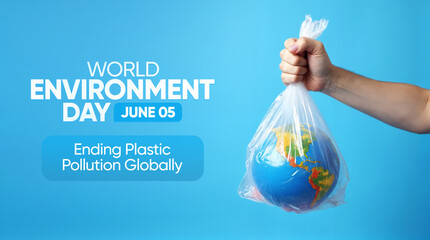 World Environment day concept poster 2025, Ending Plastic Pollution Globally, #WorldEnvironmentday #EndingPlasticPollutionGlobally, Happy Environment day, june 5.