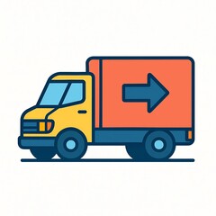 Delivery Truck – Flat Style Illustration