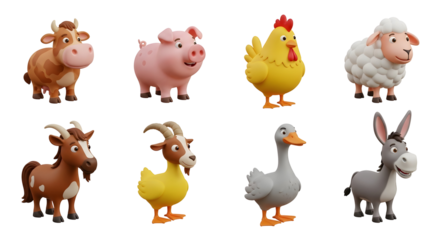 Cute Farm Animals Collection