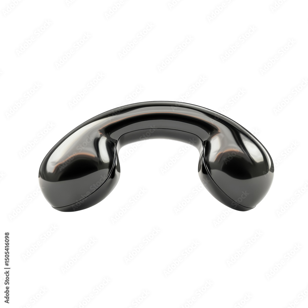 Aufkleber chrome curve a shining symbol of modern design suspended with elegance on transparent background